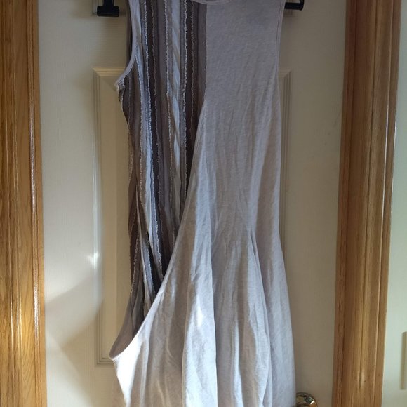 funky sleeveless draped patchwork tunic mini dress - Picture 5 of 11